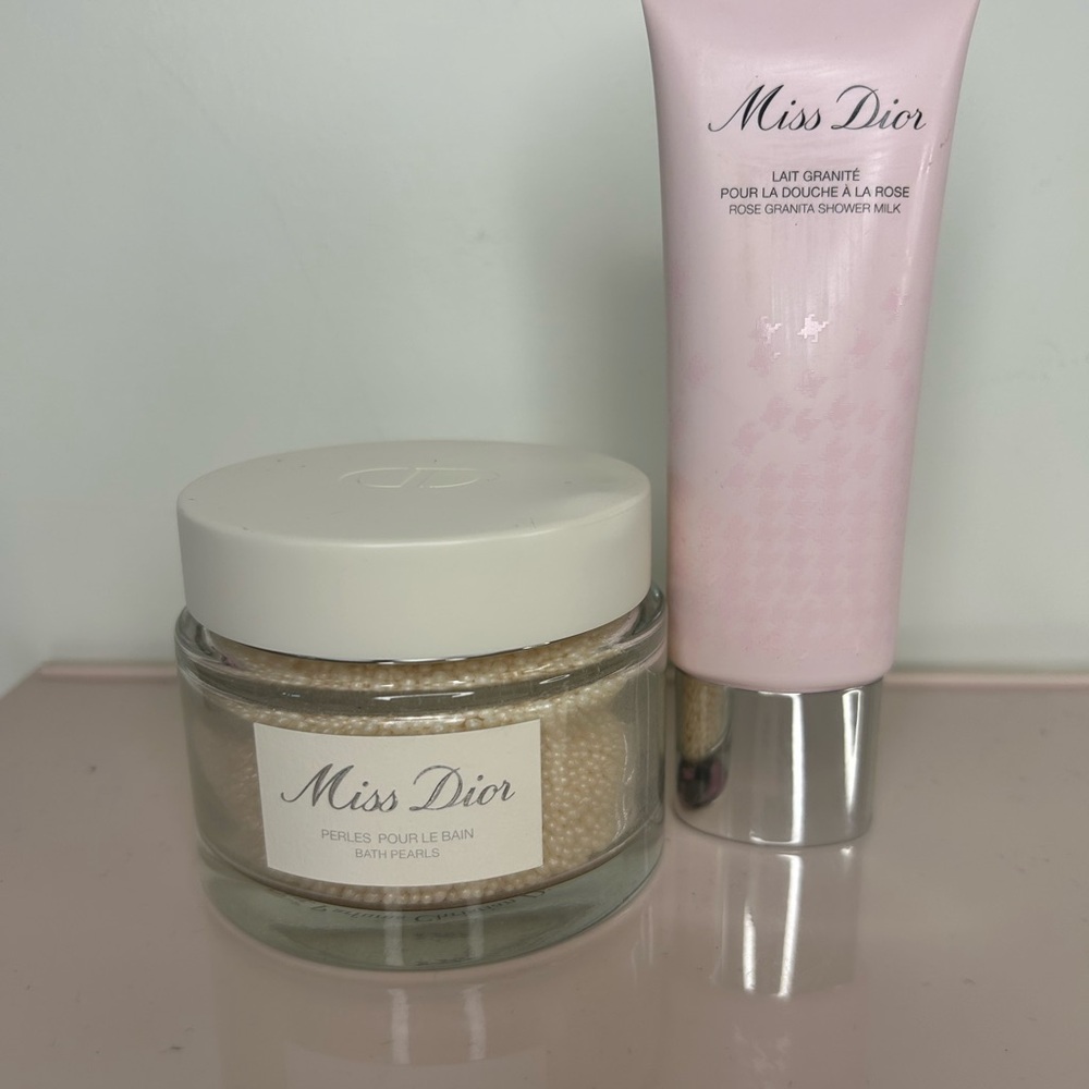 Dior Miss Dior Bath Pearls and Shower Milk Set - Pink and Cream